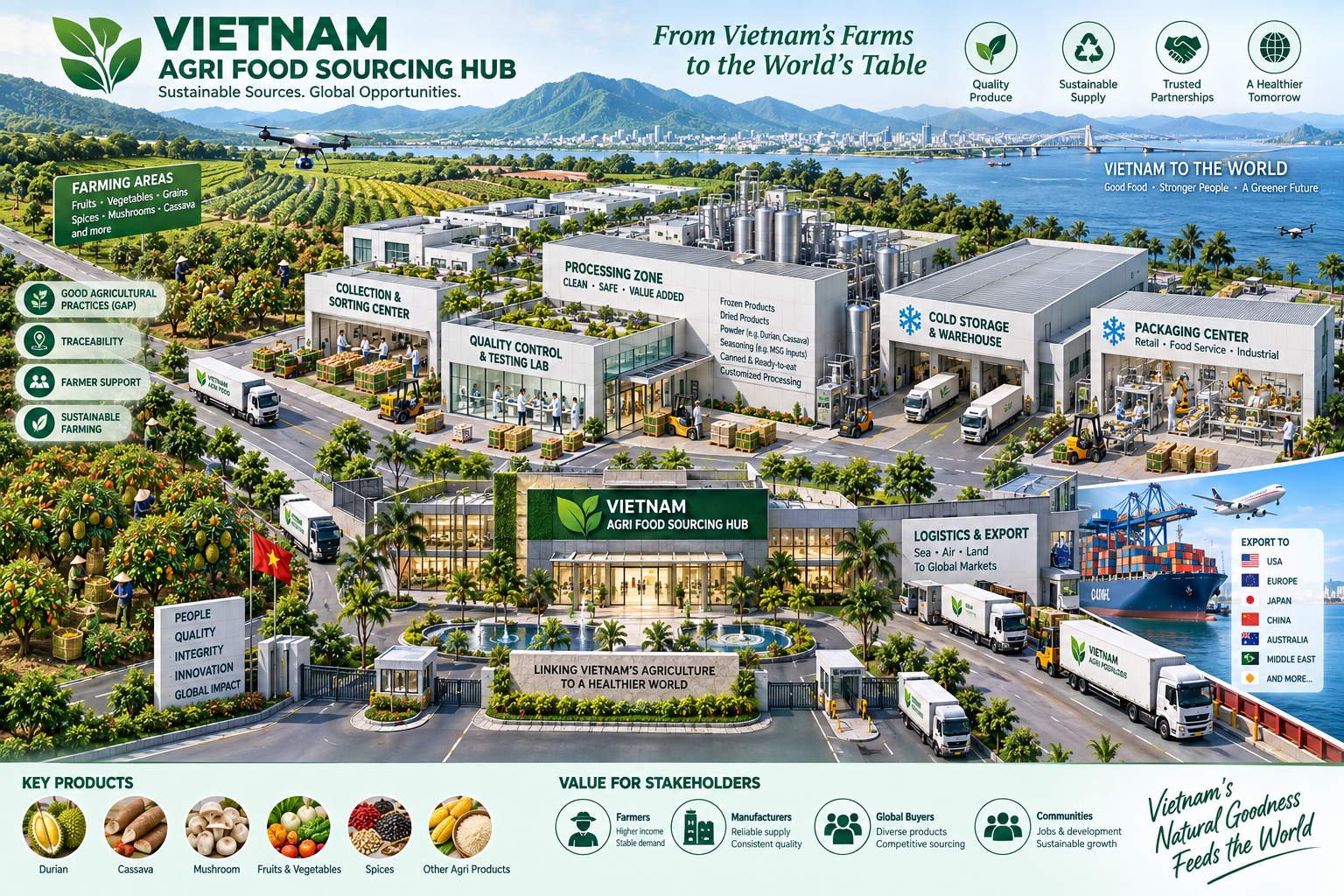 Vietnam Agrifood Sourcing Hub farm-to-export platform concept